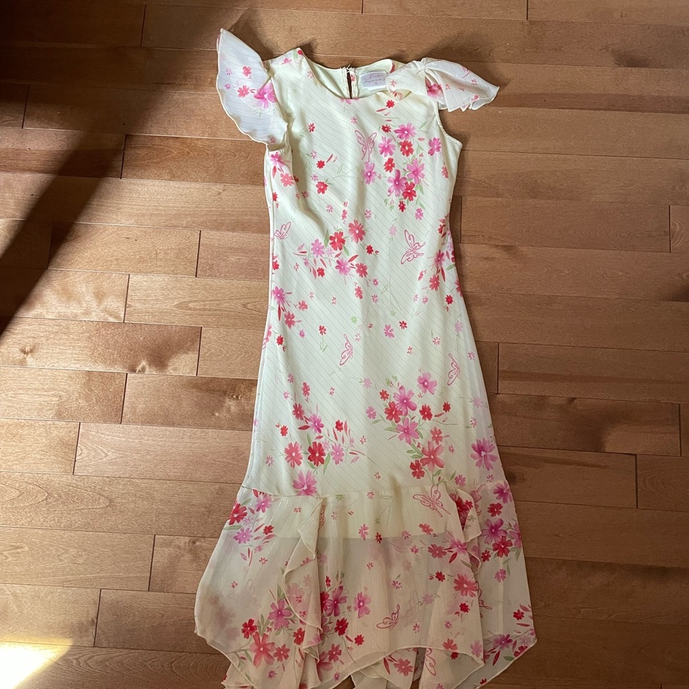 Floral Pink and yellow Dress